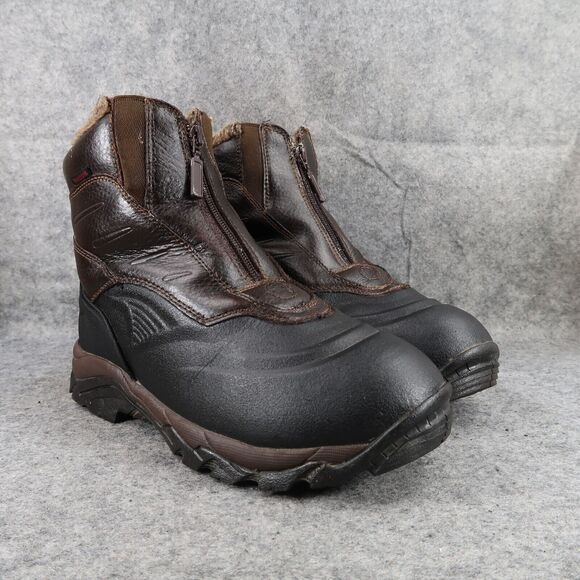 Coleman Shoes Men 9 Boots Winter Snow Insulated Leather Waterproof Anthony Brown - Picture 1 of 15